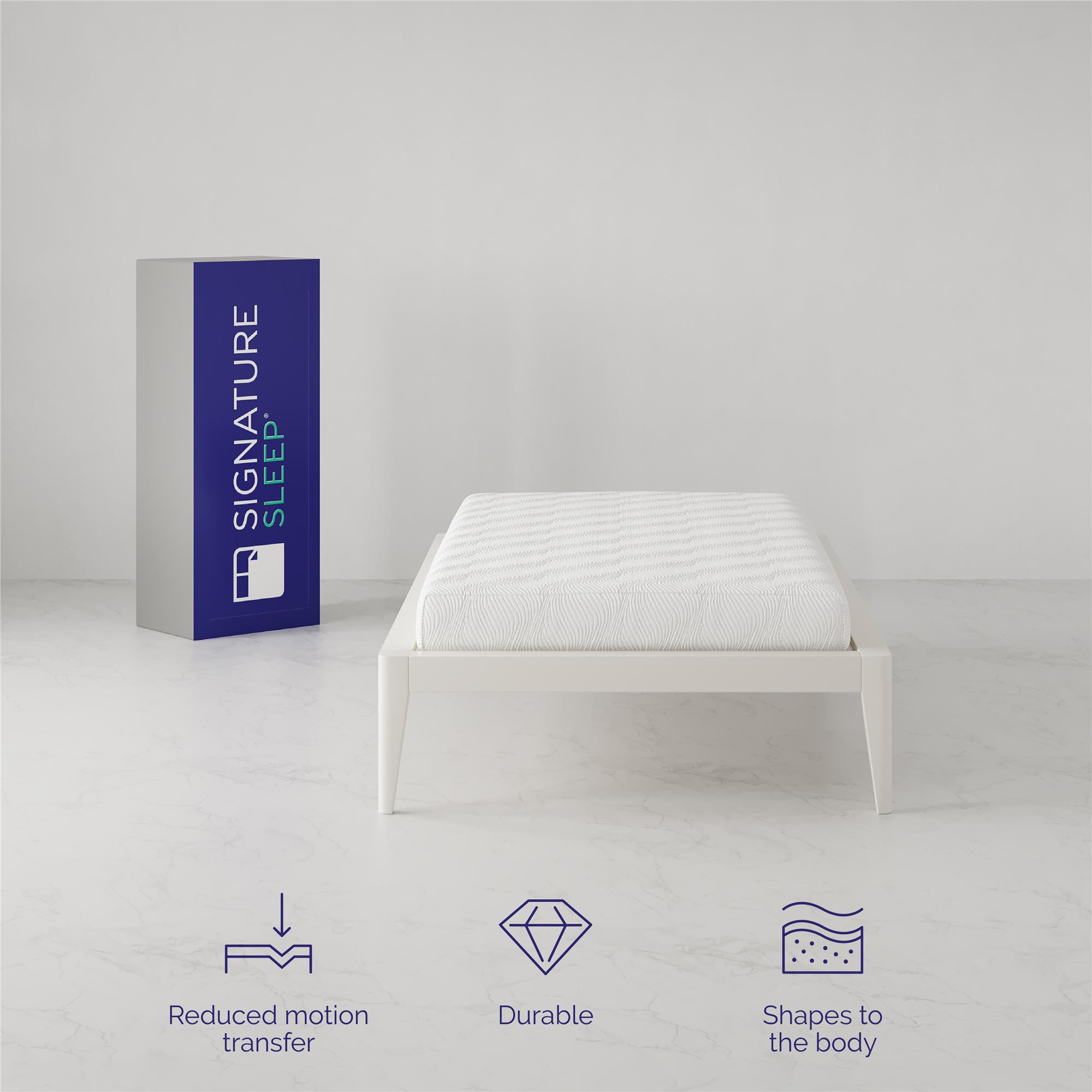 Signature Sleep Memoir 6" High-Density, Responsive Memory Foam Mattress, Bed-in-a-Box, Made in Italy, Twin - image 3 of 14
