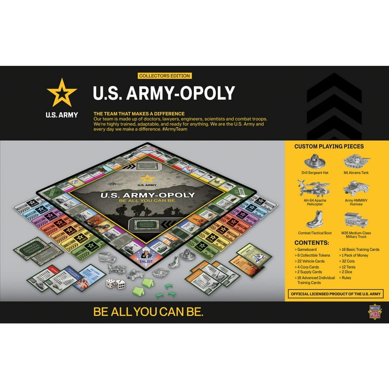 MasterPieces U.S. Army Monopoly - Family Board Game with 