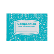 Fun Express Draw and Write Paper Composition Notebooks, 5 1/2 in x 8 1/2 in, 76 Pages, 12 Pieces