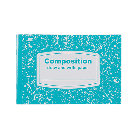 Fun Express Draw and Write Paper Composition Notebooks, 5 1/2 in x 8 1/2 in, 76 Pages, 12 Pieces