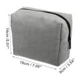 thumbnail image 2 of Bolsas de maquillaje portátiles únicas para mujeres para vacaciones, camping y actividades al aire libre en corduroy gris, 2 of 3