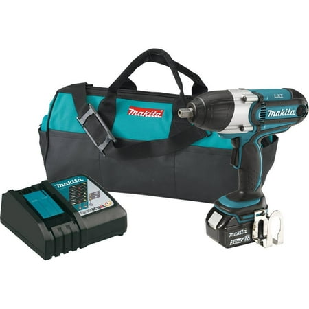 Makita 3?Speed Cordless Wrench Kit, 1/2 in, 18 V, Lithium-Ion, 3 Ah