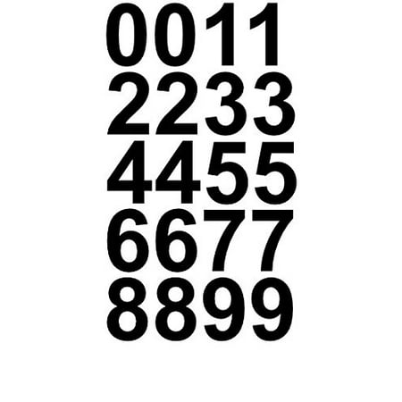 Sheet Of 1 Inch Black Numbers Vinyl Custom Street Address Mailbox Sheet Of 1 Inch Black Numbers Vinyl Custom Street Address Mailbox Decal Stickers Kit