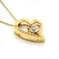 thumbnail image 4 of Yellow Gold Heart, Mother Of The Bride Gift From Daughter Mother Of The Bride Necklace From Bride Gift Mom Of Bride Present To Mom From, Necklaces with Meaningful Messages Card Inside, 4 of 6
