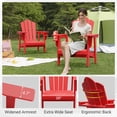 thumbnail image 2 of Tappio HDPE Adirondack Chair Set of 2, Patio Seat All Weather Outdoor Patio Chair with Cup Holder for Lawn Yard Fire Pit, Red, 2 of 8