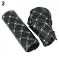 thumbnail image 1 of 2Pcs/Set Faux Leather Hand Brake Shift Knob Cover Gear Case Car Interior Decor, 1 of 7