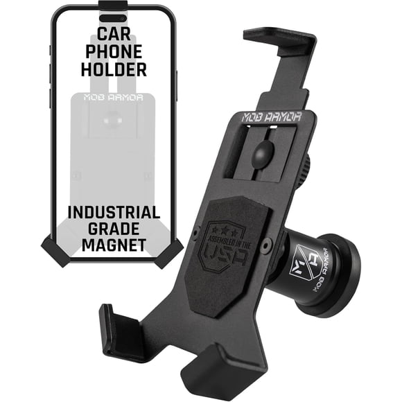 Mob Armor Heavy Duty Magnetic Phone Mount for Car - Universal Car Phone Holder for iPhone & Android, Strong Magnet for Off-Road &