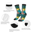 thumbnail image 3 of Fuzoiu Hawaiian Style Print Kids Socks For Boys Girls,Grip Crew Socks with Non Slip,Lightweight Stretch Crew Socks,Toddlers Crew Boot Socks, 3 of 5