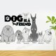 thumbnail image 5 of Perros de pared Patrón PVC Impermeable Sala de estar Arte Pegatinas Calcomanías Hugtrwg Para estrenar, 5 of 5