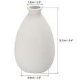 thumbnail image 2 of Jarrón Uxcell, jarrones de cerámica mate pequeños para decoración del hogar, blanco, 2 of 5