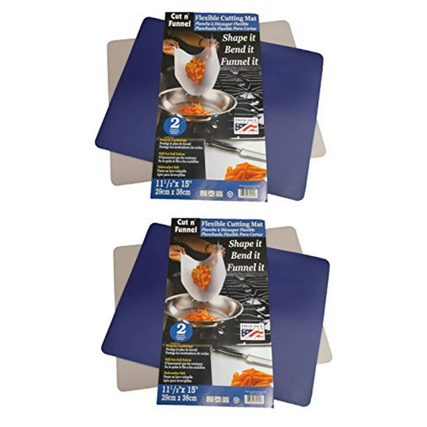 Set of 4 Flexible Cutting Mats 11.5" x 15" Cut n' Funnel Construction