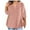 Pink, variant on Cavosen Womens Tops 3/4 Length Sleeve Oversized Pullover Blouse Tunic V Neck Solid Curved Hem Soft Tops Holiday T-Shirts Novelty Casual Shirts Going out Beach Tees Blue XL