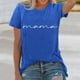 thumbnail image 1 of MKLEKYY Camiseta Mujer Camisetas Casuales De Moda Para Mujer, Con Cuello Redondo, Estampadas, De Verano, De Manga Corta, Holgadas E Informales Talla S, 1 of 3