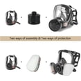 thumbnail image 5 of WAKYFLX Full Face Gas Mask, Gas Masks Survival Nuclear and Chemical with 40mm Activated Carbon Filter and 6001 Filter, Reusable Respirator Mask for Gases, Vapors, Dust, Chemicals（1pcs）, 5 of 6