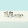 thumbnail image 3 of Anillos de acero inoxidable con diseño de cerdo de dibujos animados, ajustables, para parejas, para mujeres y hombres, joyería para bodas, regalos de fiesta, juego de 2 piezas, 3 of 4