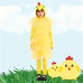 thumbnail image 5 of WhouRiu Little Girls Outfit Set Cartoon Chicken Role Play Sleeveless Bodysuit Kids Holiday Party Loose Cozy Outfits Yellow,Sized 5-6, 5 of 7