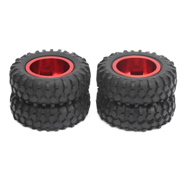 Khall Roue RC pour WPL, Pneus Arrière RC, 2 Pcs Pneu Arrière RC Jumeau 55mm Dia Adapté pour WPL D12 1/10 Camion Télécommandé