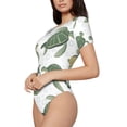 thumbnail image 2 of Naloa Cute Turtle Women's Short-Sleeved Onesie, One-Piece Swimsuit for Parties, dates, clubs - X-Large, 2 of 9