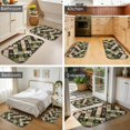 thumbnail image 4 of Pioneer Flower Floral Print Pattern Bath Mat Set Of 2,Non-Slip Rug for Bathroom,Kitchen,Bedroom,Entrance, 30x17 and 23.5x15.7 Inches, 4 of 5