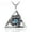 Blue, variant on Illuminati Masonic Evil All Seeing Eye Hip Hop Pendant Necklace Blue and Red Eye