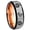Gray And Rose Gold Beveled Edge, variant on Tungsten Carbide Marines Sergeant 8mm Shinny Rose Gold Two Tone Dome Men Ring