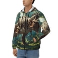 thumbnail image 3 of Naloa Green Forest Dinosaur Men’s Hoodies, Zip up Hoodie, Sweatshirts,Hoodies for Men Sizes S-3XL-3X-Large, 3 of 5