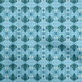 thumbnail image 1 of oneOone Velvet Light Blue Fabric Asian Ikat Craft Projects Decor Fabric Printed By The Yard 58 Inch Wide, 1 of 4
