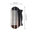 thumbnail image 2 of Unique Bargains 1 Pc Women Durable Cat Ear Hair Comb Black Acetate Sheet, 2 of 6