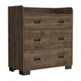 thumbnail image 6 of Newboti Furniture Alyn Dresser, Four Legs, Four Drawers, One Double Drawer, Superior Top -Dark Brown 30663, 6 of 8