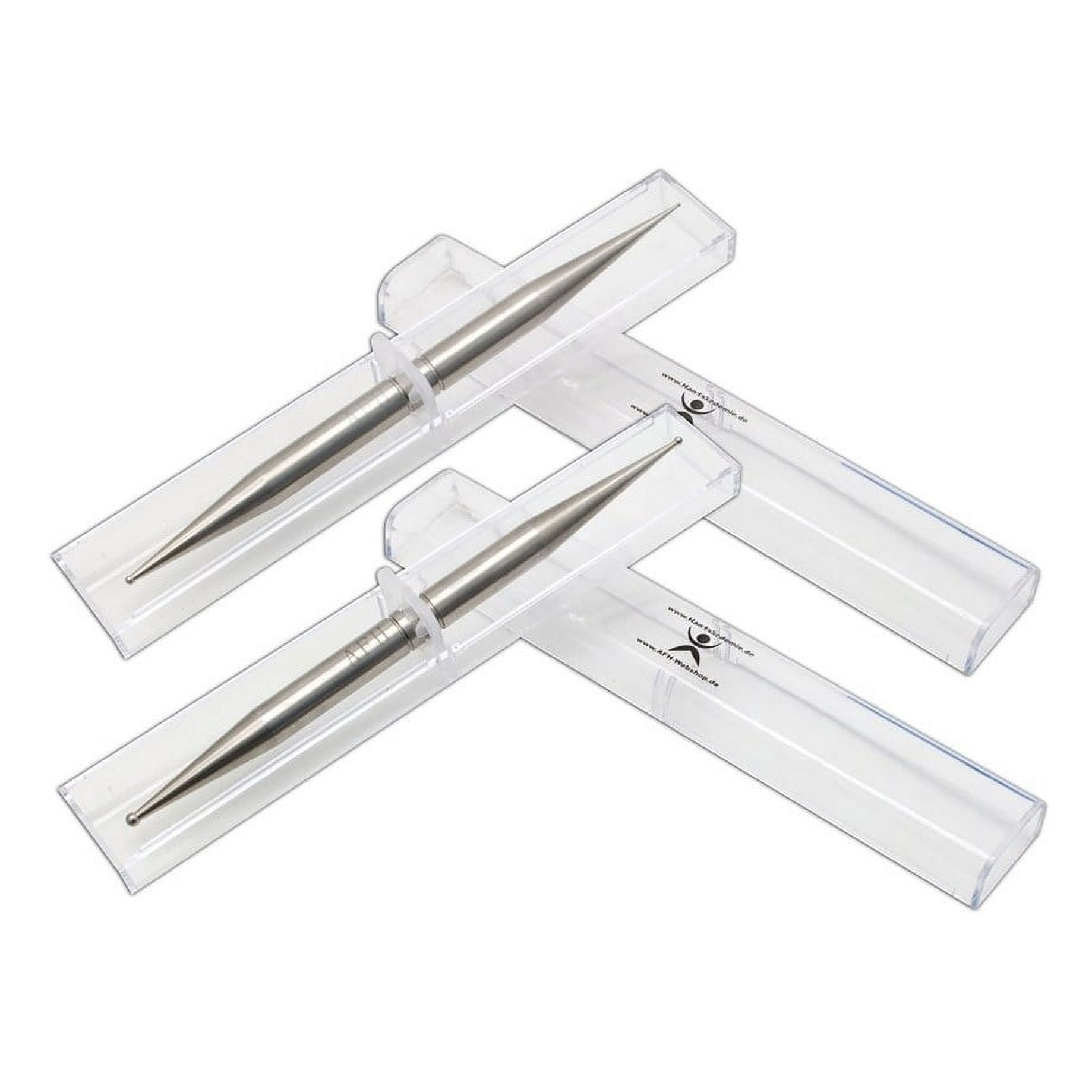 AFH Stainless Steel Massage Stick Set of 2 therapy pen for acute pain relief. Includes box, size very-fine/fine
