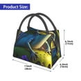 thumbnail image 2 of Rocae Cute Blue Frog for Insulated Lunch Bag for Women Men,Large Lunch Box for for Work/Office/Picnic/Travel, 2 of 6