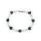 thumbnail image 1 of Jumpingount de mujer, corazón de cobre, cadenas geométricas, brazalete de circón, joyería de decoración de mano Simple para citas, regalo de Ropa, zapatos y accesorios Miscelánea Verde Jumpingount AP014506-02, 1 of 6