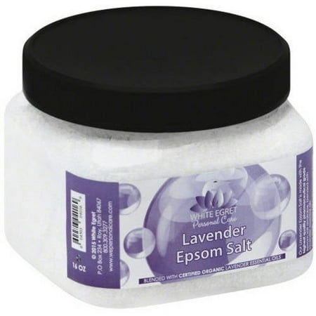 White Egret, Salt Epsom Lavendar, 16 Oz
