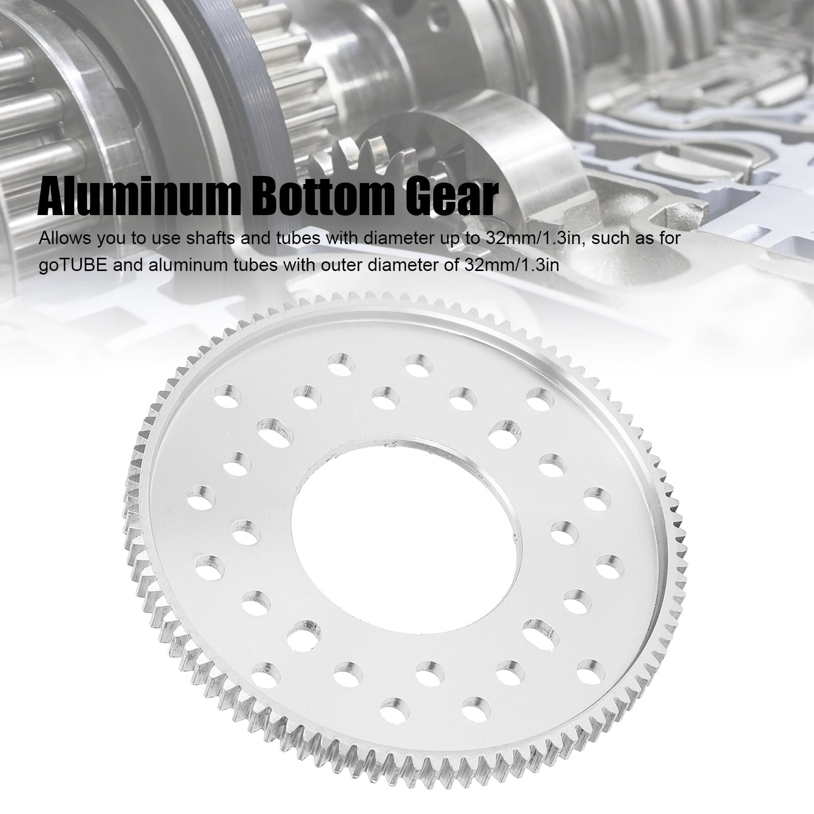 32mm Cylindrical Aluminum Gear Cylindrical Aluminum Gear Anodized Bottom Gear 