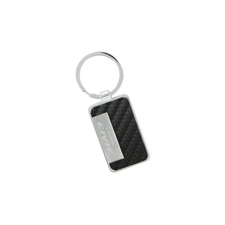 - Honda Civic Black Simulated Carbon Fiber Key Chain