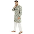 thumbnail image 3 of Atasi Indian Designer Kurta for Men Printed Long Sleeves Summer Ethnic Long Shirt, 3 of 7