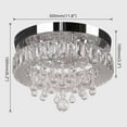thumbnail image 5 of FRIXCHUR 11.8" Modern Crystal Chandelier Raindrop LED Flush Mount Chandeliers Light Fixture for Dining Room Bedroom Living Room Hallway (White Light/Neutral Light/Warm Light), 5 of 7