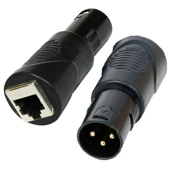 ProX XC-RJ45XM3 Cat 5/6 RJ45 to 3-Pin Male DMX Connector/Adapter