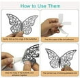 thumbnail image 5 of PVC Paper Composite Beautiful Wall Hanging 3D Butterfly With Sticking Pad For Home Decor (Color - Silver, Set of 12), Decoration Showpiece Statue, 5 of 5