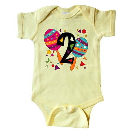 

Inktastic Second Birthday Cinco de Mayo- Maracas Gift Baby Boy or Baby Girl Bodysuit