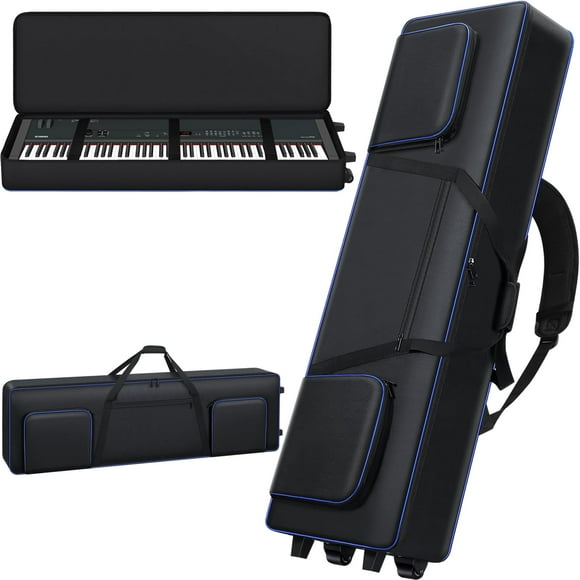 Funda de teclado Aleemin Soft con ruedas para teclado de 88 teclas