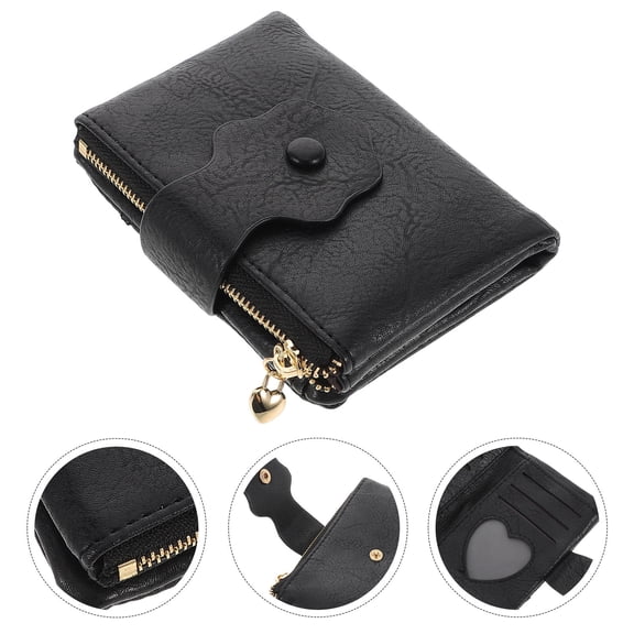 LOLIPPYY 1Pcs Vintage Key Wallet Wristlet PU Brown Card Holder For Women On Night Out