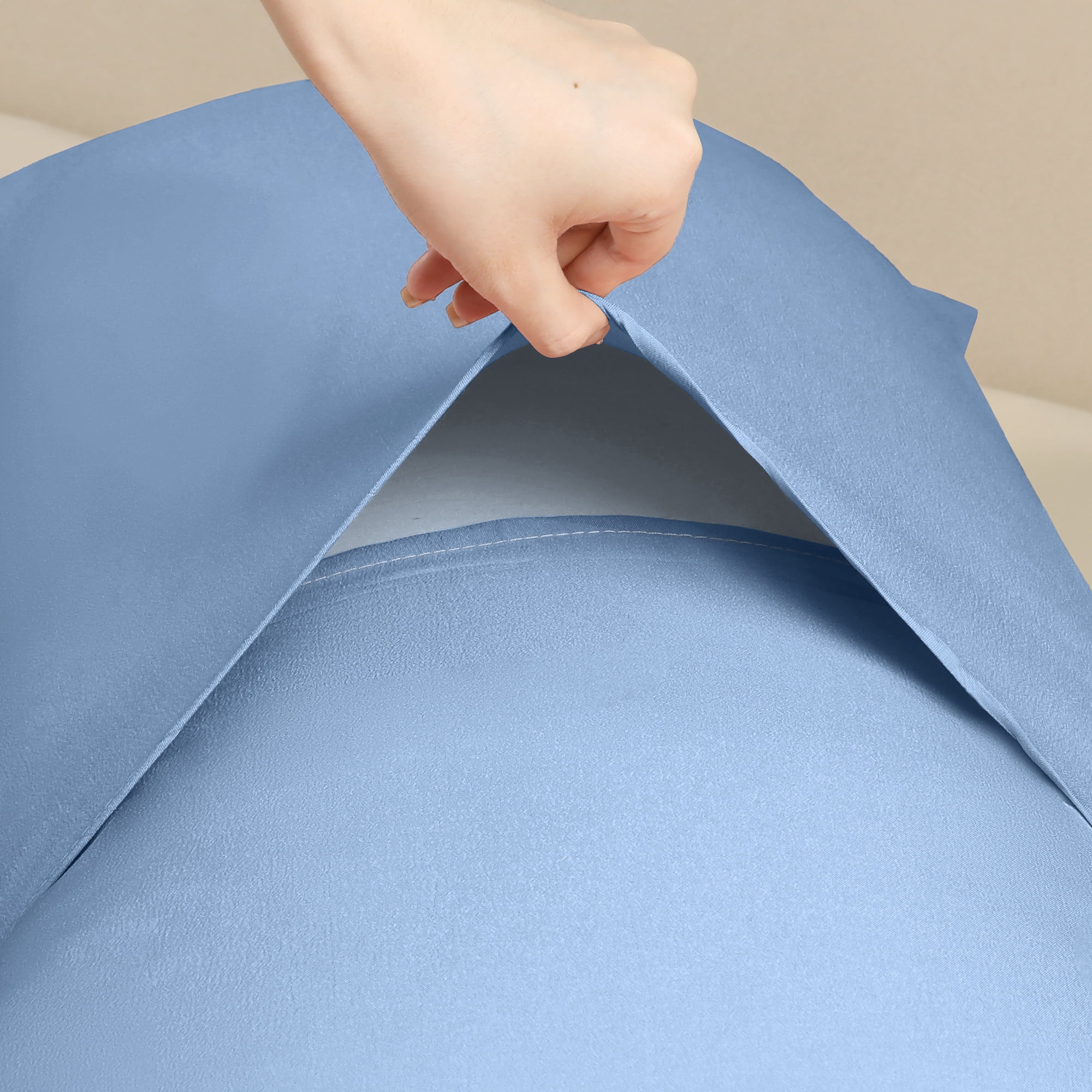 Unique Bargains 1 Pcs Pillow Cases Breathable Cooling Pillow Covers Blue 20"x48"