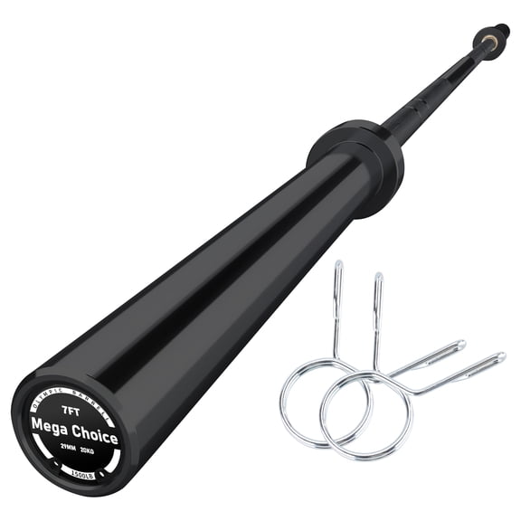 7FT/4 ft  Barbell Bar for Strength Training,Heavy Duty Home Gym Barbell Bar with Anti-Slip Knurling for Squats, Curls, Deadlifts, Presses, Hip Thrusts,700LB to 1500LB Capacity