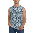 thumbnail image 3 of Uemuo Sunflowers Pattern Men's Sleeveless T-Shirt,Muscle Athletic Tank Top, Moisture-wicking Quick-dry Breathable Classic Tee Top for Gym Run Outdoor Sports-X-Large, 3 of 8