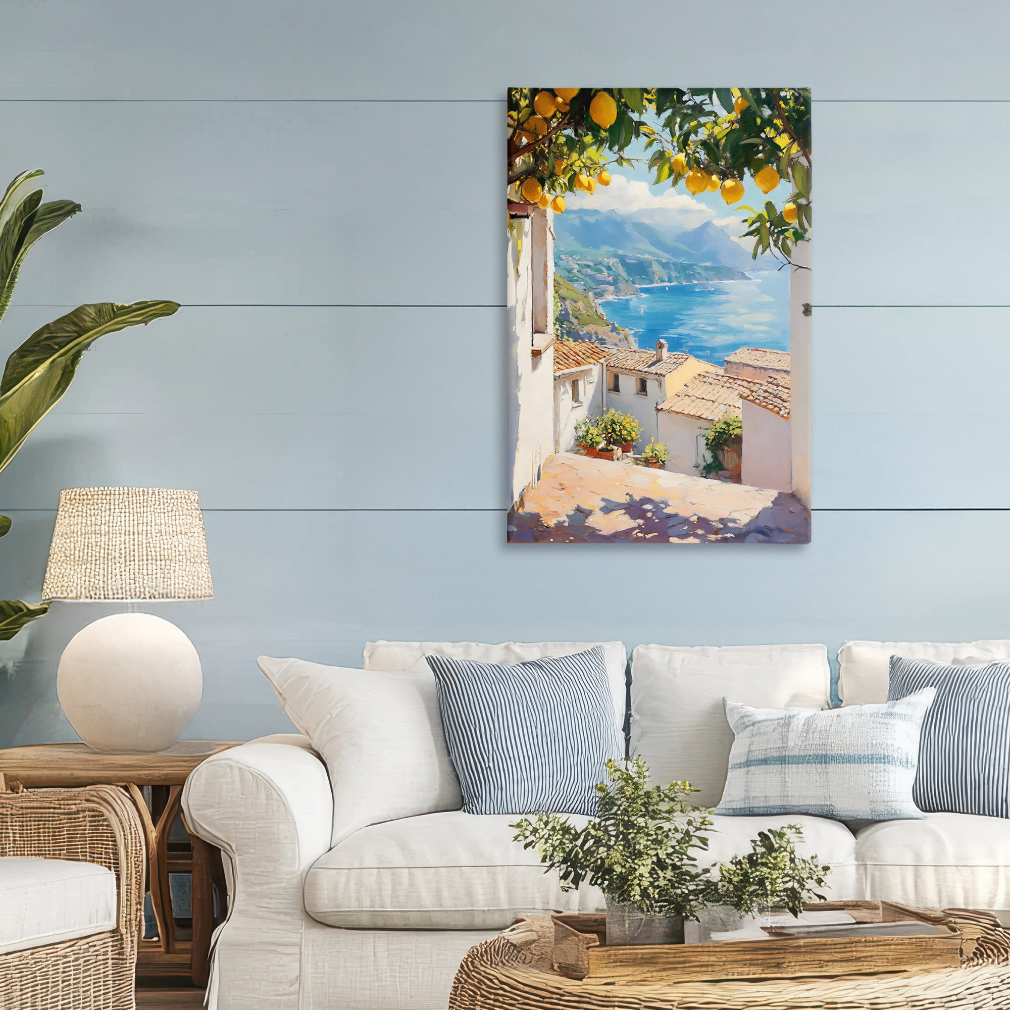 Stupell Industries Amalfi Coast Lemon Overhang Canvas Wall Art, design by LSR Design Studio