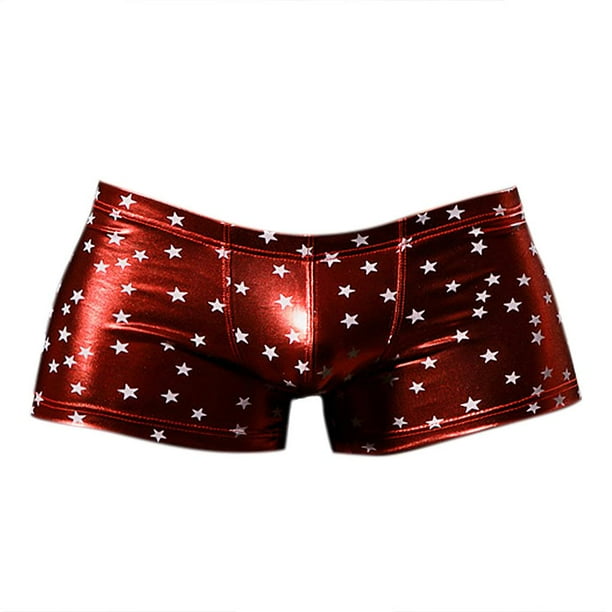 Star Mirada Mojada Ropa Interior Hombres Rojo XL BLESIY ropa interior masculina Bodega Aurrera en linea