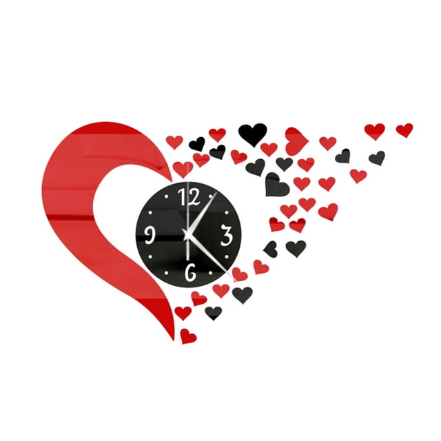 Juego de pegatinas de reloj de pared con espejo 3D decoración del hogar PS póster calcomanías póster Paster decoración cocina sala de estar Eigraketly JJ18146-05