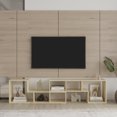 thumbnail image 3 of Double L-Shaped Oak TV Stand,Display Shelf ,Bookcase for Home Furniture,OAK, 3 of 9