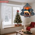 thumbnail image 3 of Stylized Metal Hanging Christmas Tree Wind Spinner - Geometric Deer Design with Concentric Circles for Garden & Yard Decor, 3 of 7